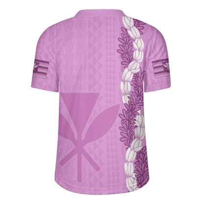 Hawaii Rugby Jersey Flower Lei Kanaka Maoli Polynesia Island Style