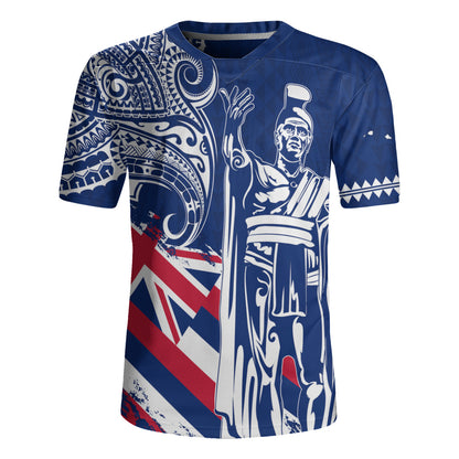 Hawaii Rugby Jersey King Kamehameha Hawaiian Flag Polynesian Pride