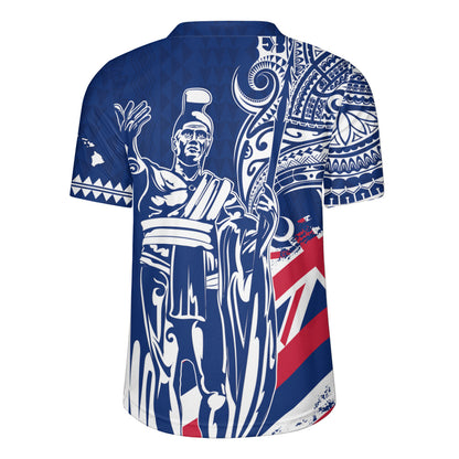 Hawaii Rugby Jersey King Kamehameha Hawaiian Flag Polynesian Pride