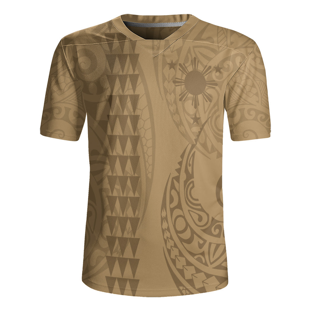 Philippines Filipinos Rugby Jersey Kakau Style Golden
