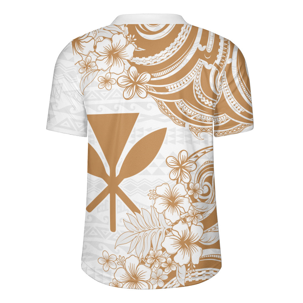 Hawaii Rugby Jersey Kanaka Maoli Hibiscus Polynesian Tribal Print Style