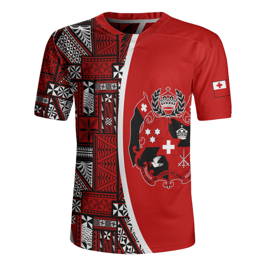 Tonga Rugby Jersey Royal Coat of Arms Traditional Tongan Tribal Heritage