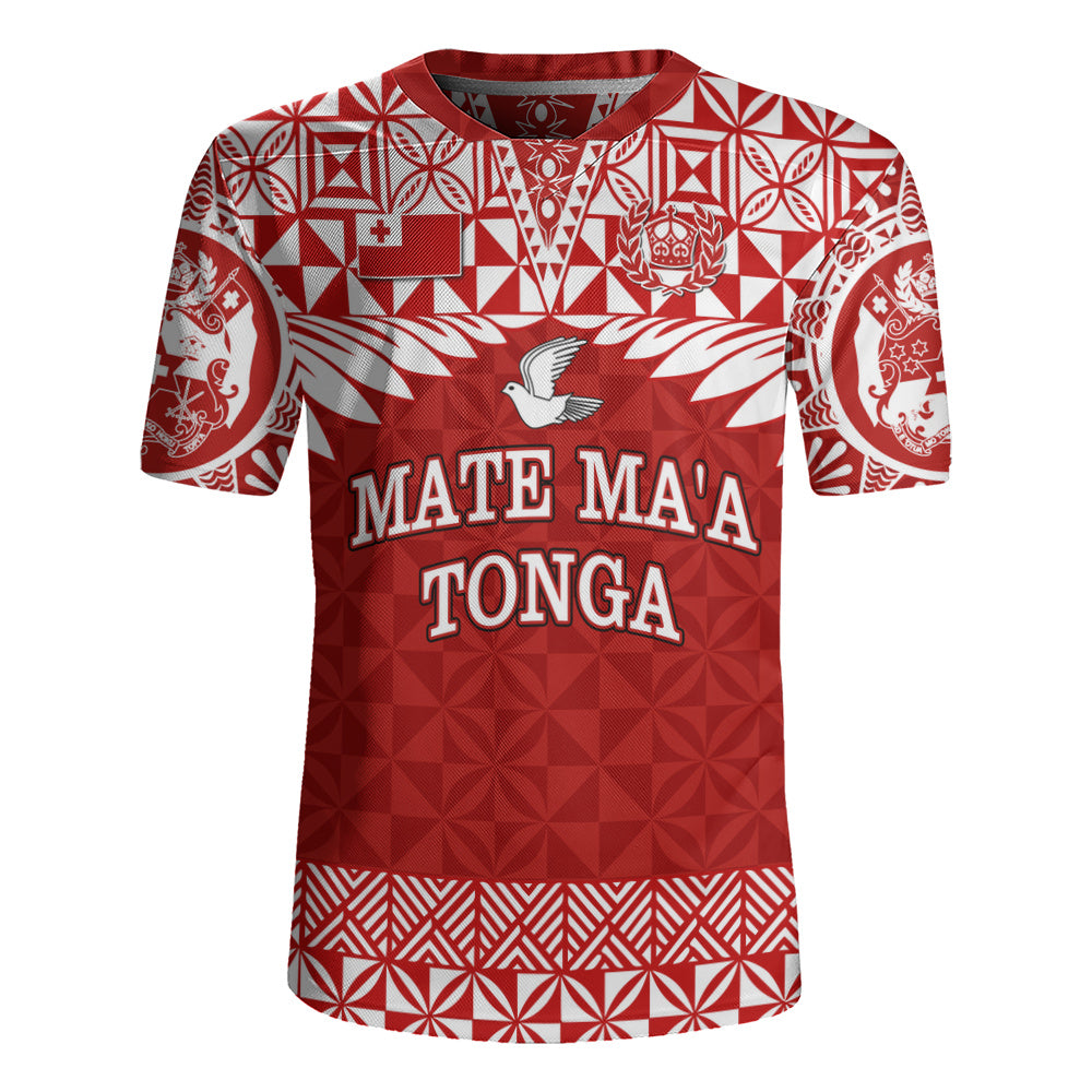 Tonga Rugby Jersey Mate Ma'a Tonga Rugby Royal Crown Polynesian Tribal Pride