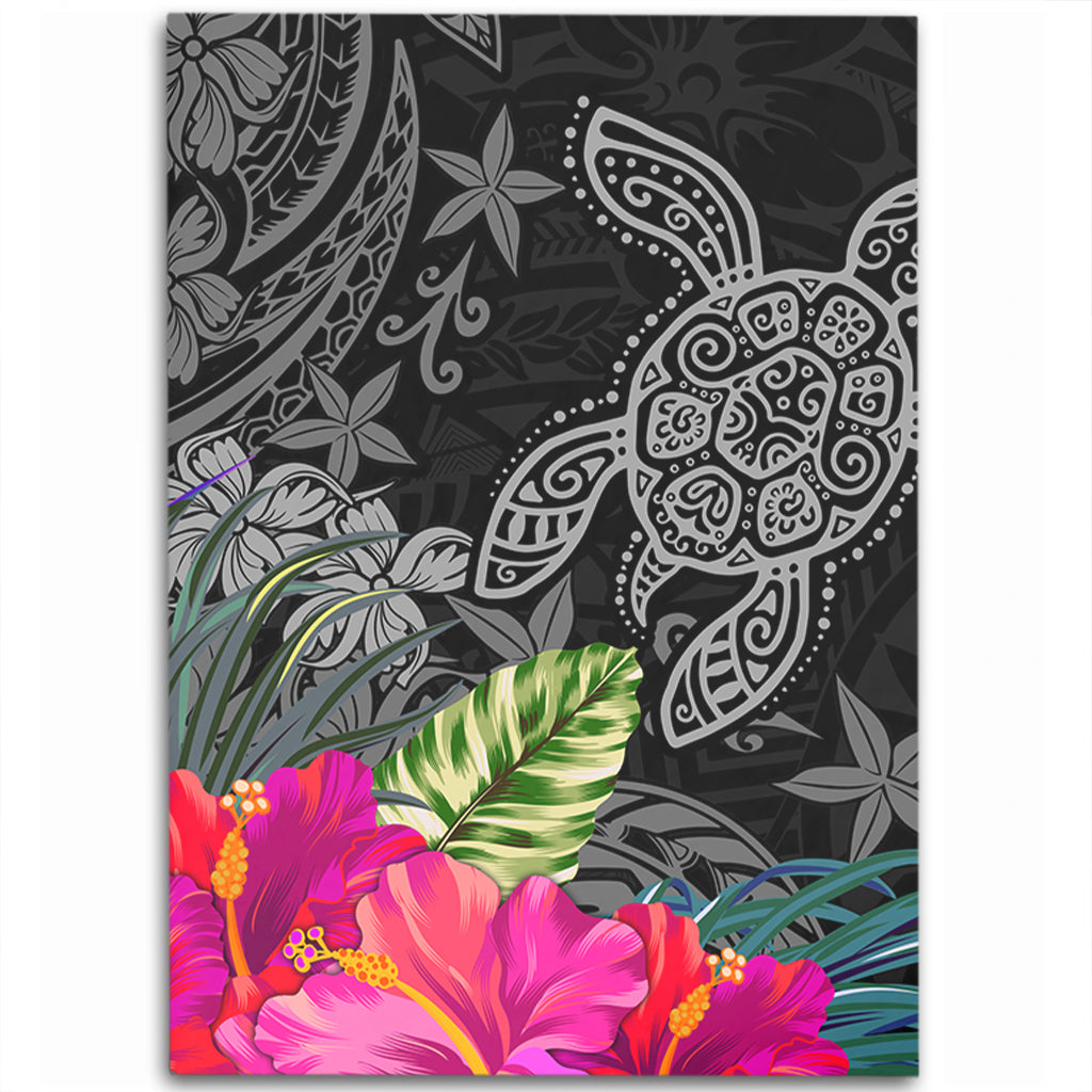 Hawaii Area Rug Tropical Honu Hibiscus Garden Style