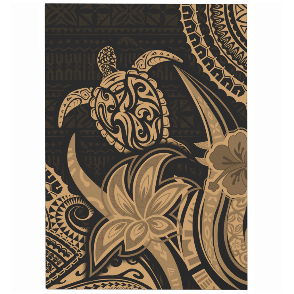 Hawaii Area Rug Honu Turtle Hibiscus Tribal Legacy