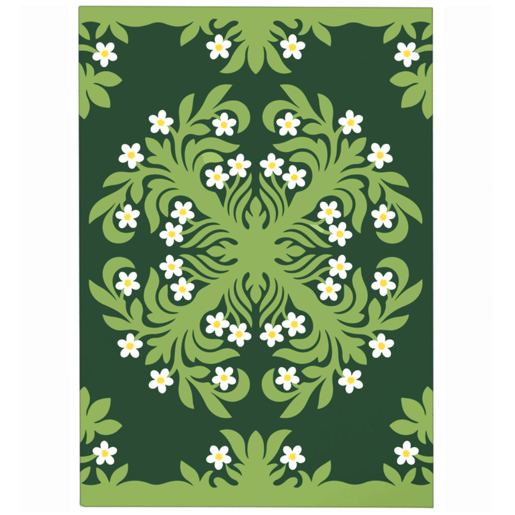 Hawaii Area Rug Emerald Tropical Floral Garden Elegance