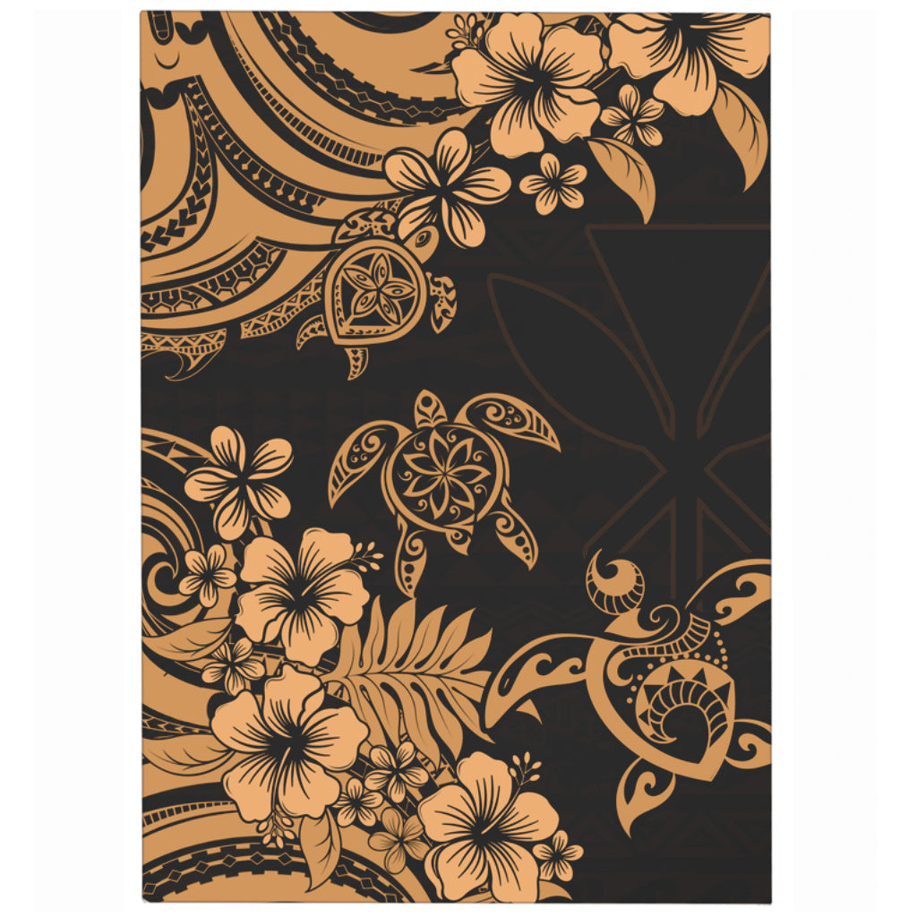 Hawaii Area Rug Kanaka Maoli Hibiscus Polynesian Tribal Turtle Print Style