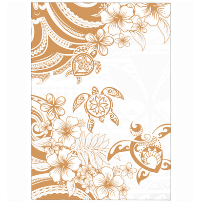 Hawaii Area Rug Kanaka Maoli Hibiscus Polynesian Tribal Turtle Print Style