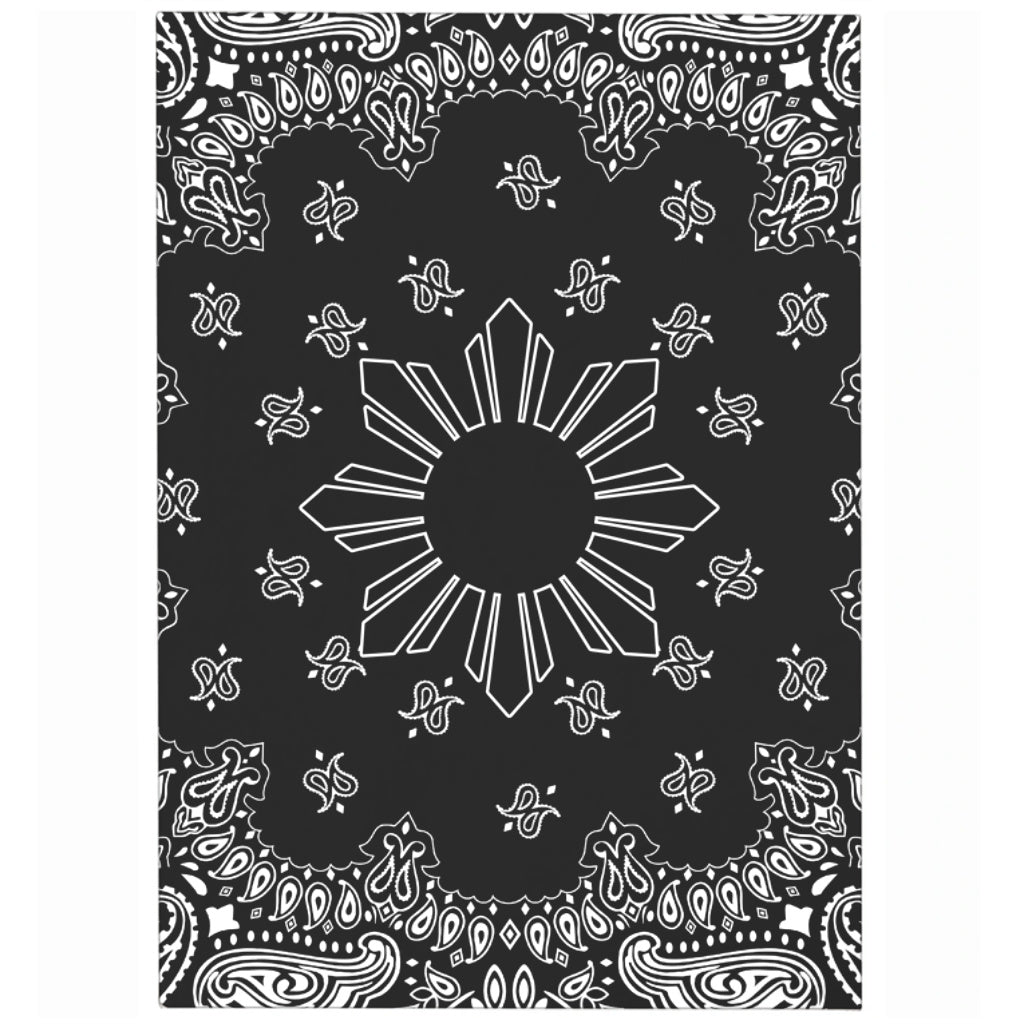Philippines Filipinos Area Rug Sun Bandana Paisley Print Heritage