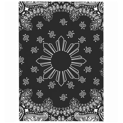 Philippines Filipinos Area Rug Sun Bandana Paisley Print Heritage