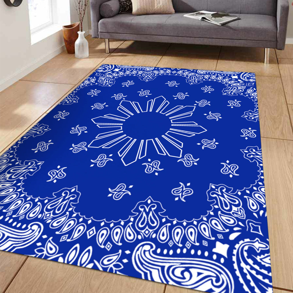 Philippines Filipinos Area Rug Sun Bandana Paisley Print Heritage