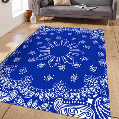 Philippines Filipinos Area Rug Sun Bandana Paisley Print Heritage