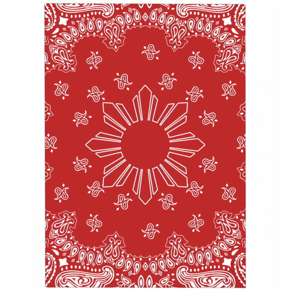 Philippines Filipinos Area Rug Sun Bandana Paisley Print Heritage