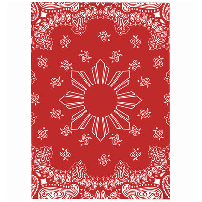 Philippines Filipinos Area Rug Sun Bandana Paisley Print Heritage