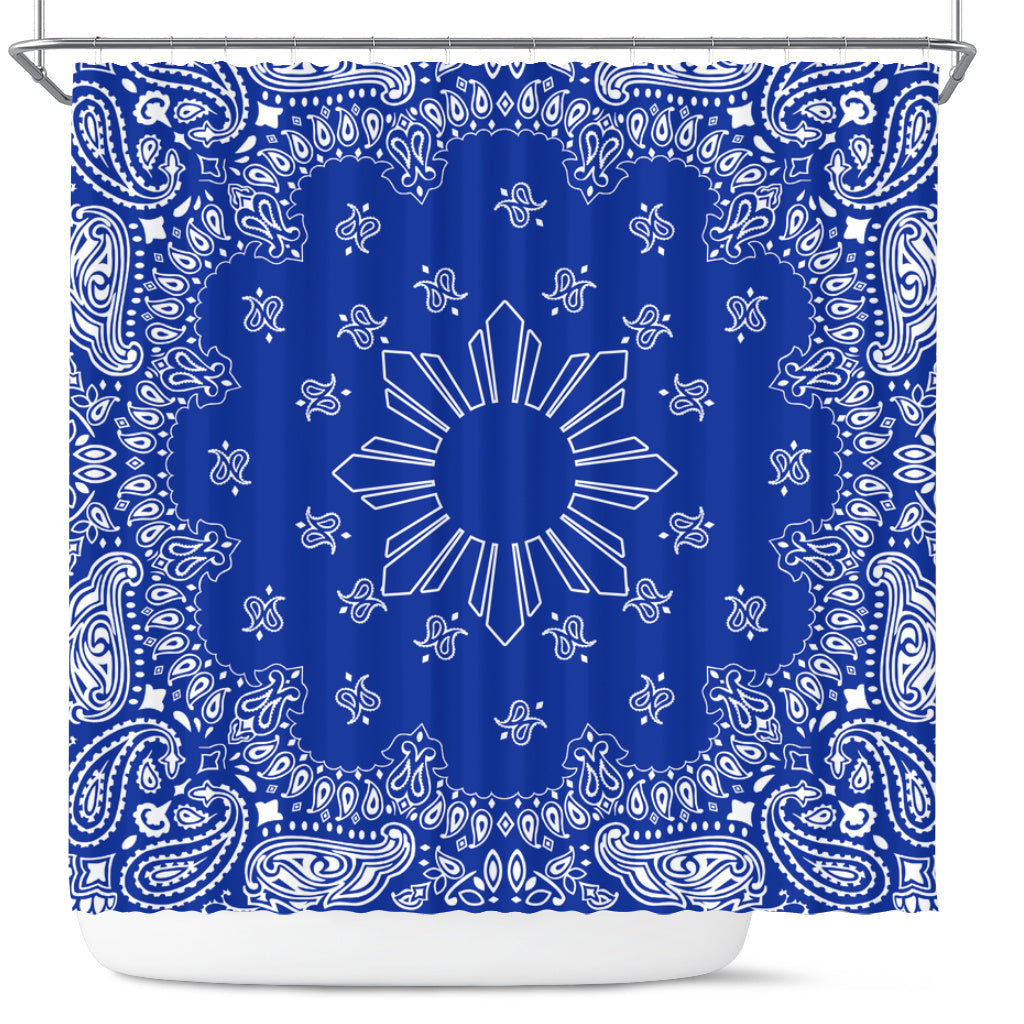 Philippines Filipinos Shower Curtain Sun Bandana Paisley Print Heritage