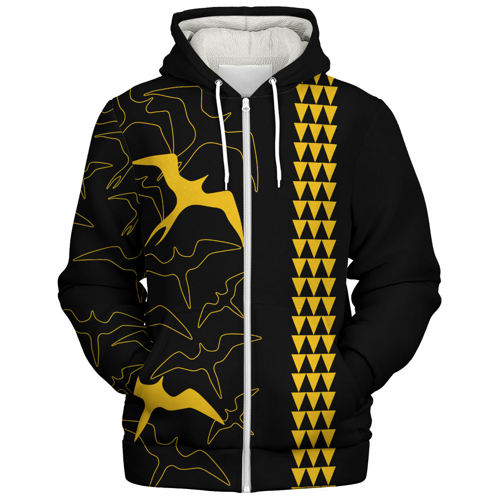 Hawaii Sherpa Hoodie Iwa Bird Flight Style