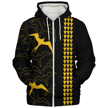 Hawaii Sherpa Hoodie Iwa Bird Flight Style
