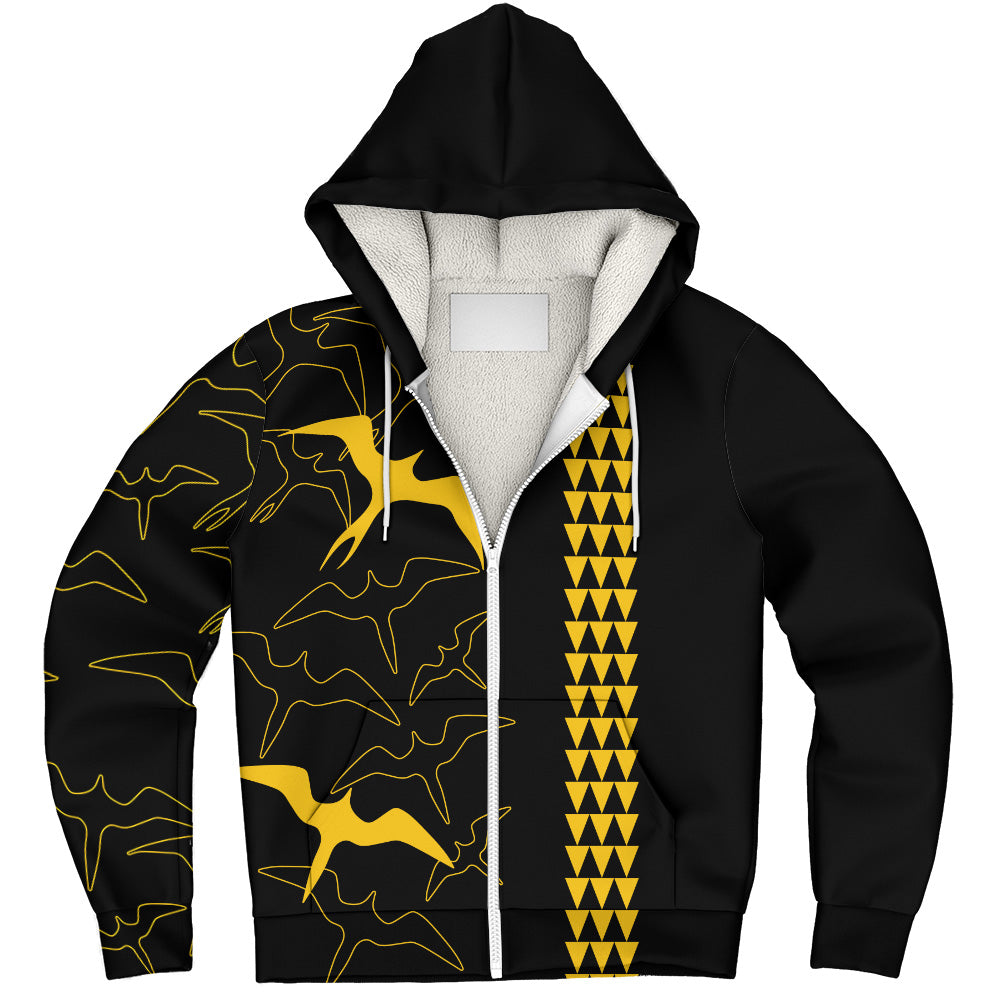 Hawaii Sherpa Hoodie Iwa Bird Flight Style