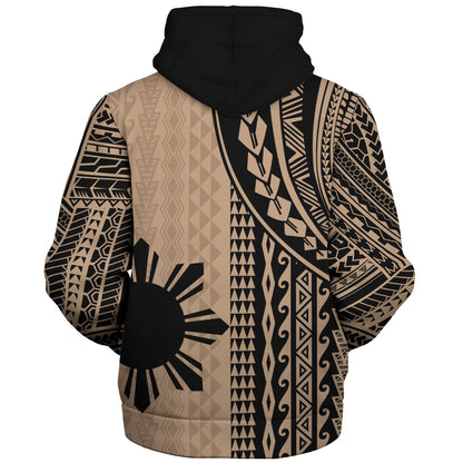 Philippines Filipinos Sherpa Hoodie Polynesian Tattoo