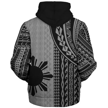 Philippines Filipinos Sherpa Hoodie Polynesian Tattoo