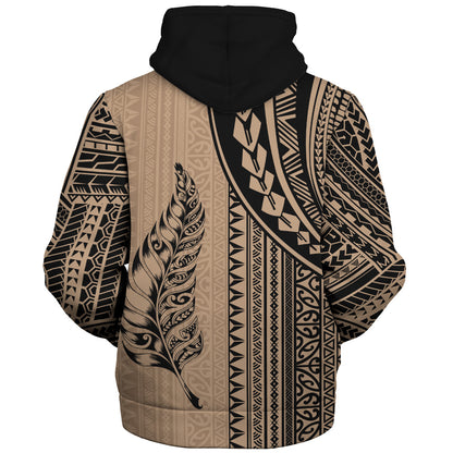 New Zealand Sherpa Hoodie Polynesian Tattoo
