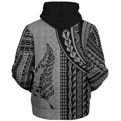 New Zealand Sherpa Hoodie Polynesian Tattoo