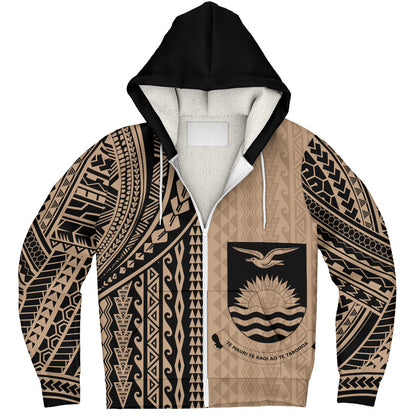 Kiribati Sherpa Hoodie Polynesian Tattoo