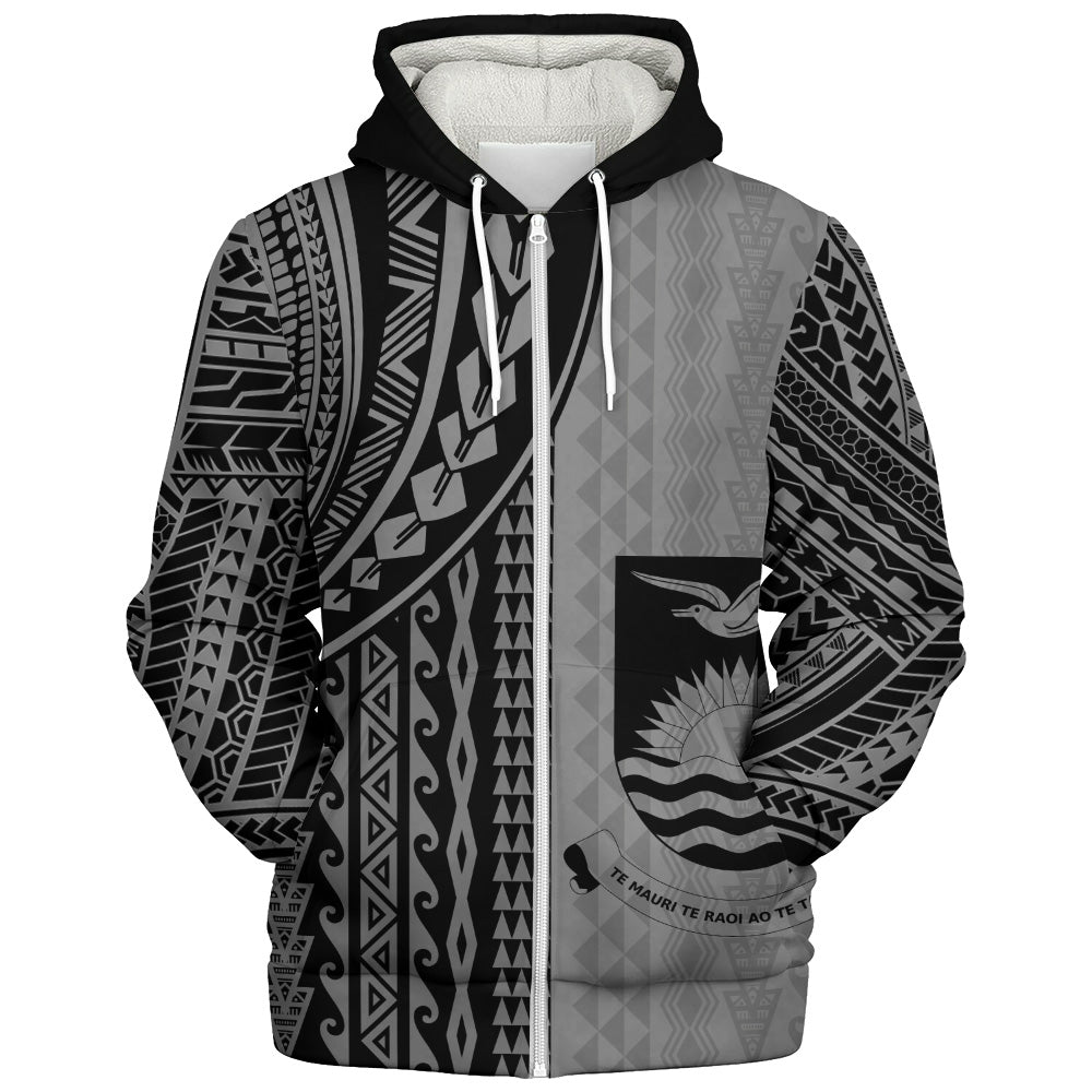 Kiribati Sherpa Hoodie Polynesian Tattoo