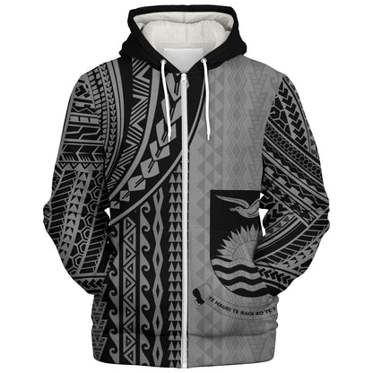 Kiribati Sherpa Hoodie Polynesian Tattoo