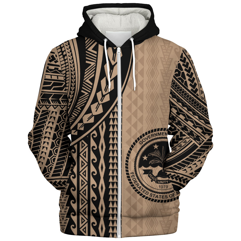 Federated States Of Micronesia Sherpa Hoodie Polynesian Tattoo