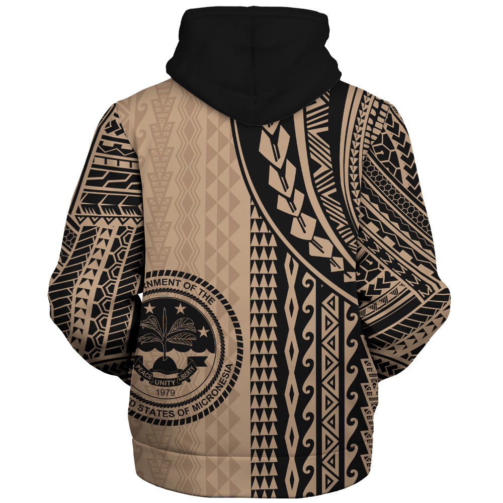 Federated States Of Micronesia Sherpa Hoodie Polynesian Tattoo