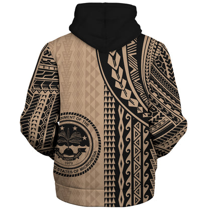 Federated States Of Micronesia Sherpa Hoodie Polynesian Tattoo