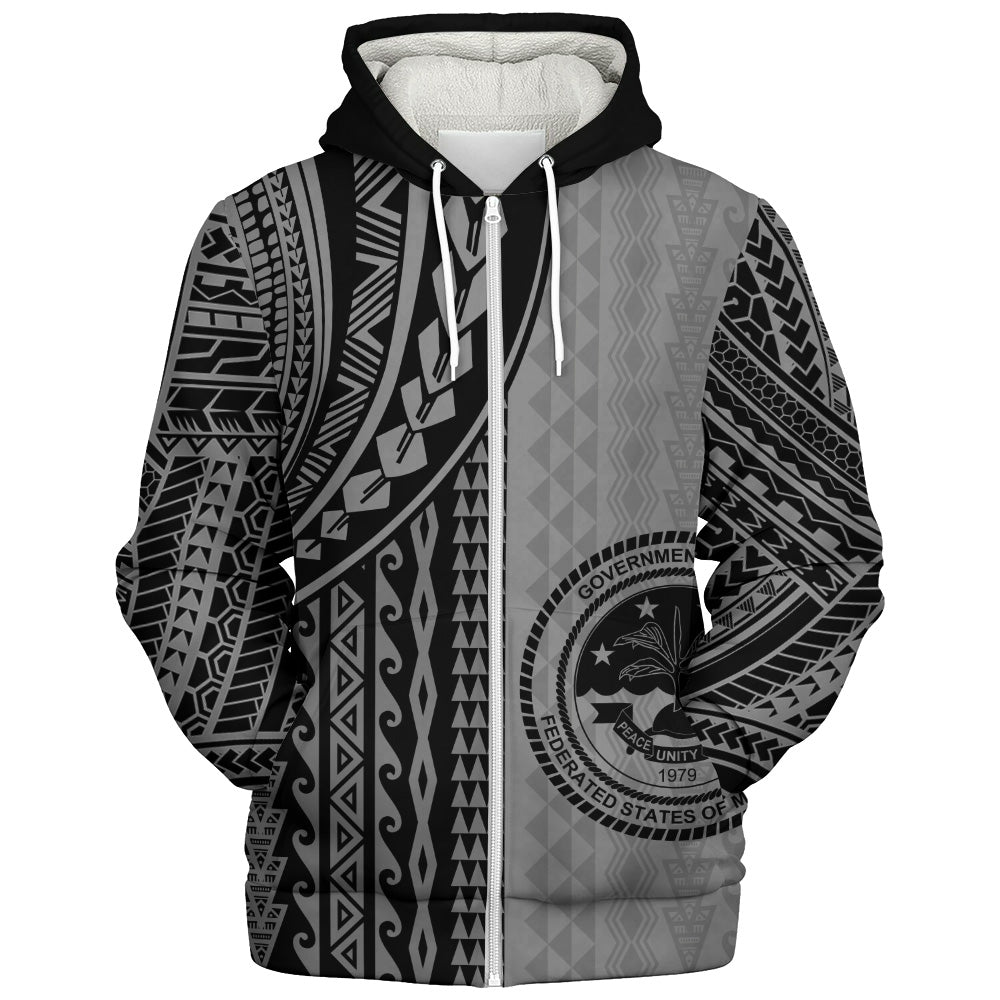 Federated States Of Micronesia Sherpa Hoodie Polynesian Tattoo