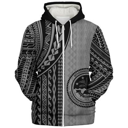 Federated States Of Micronesia Sherpa Hoodie Polynesian Tattoo