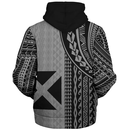 Wallis And Futuna Sherpa Hoodie Polynesian Tattoo