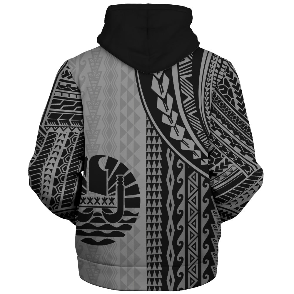 Tahiti Sherpa Hoodie Polynesian Tattoo