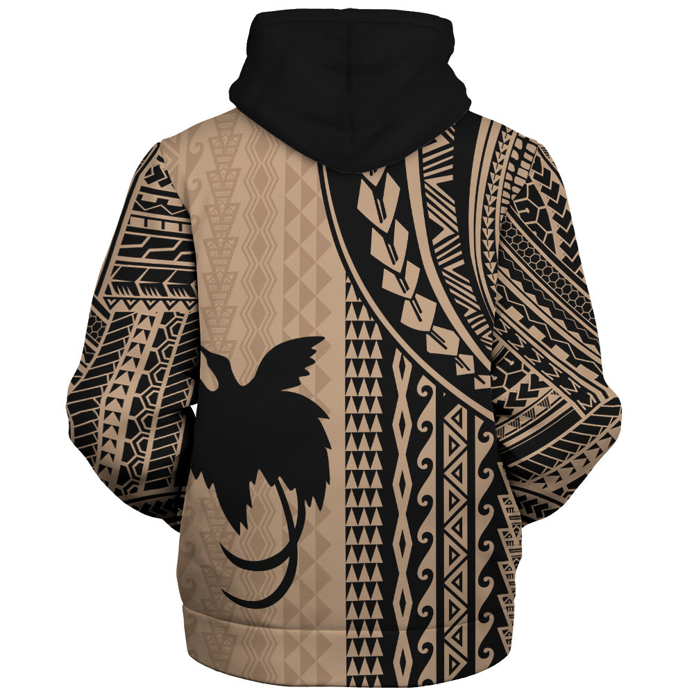 Papua New Guinea Sherpa Hoodie Polynesian Tattoo