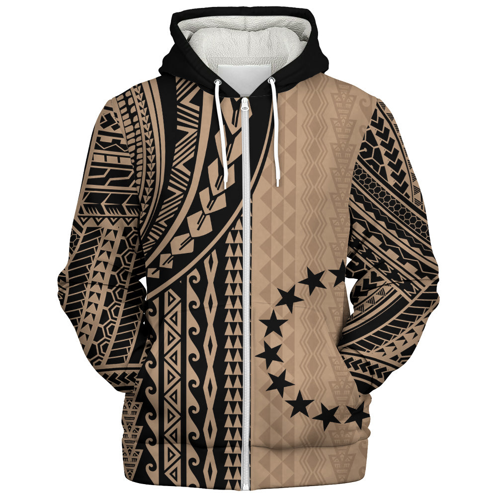 Cook Islands Sherpa Hoodie Polynesian Tattoo