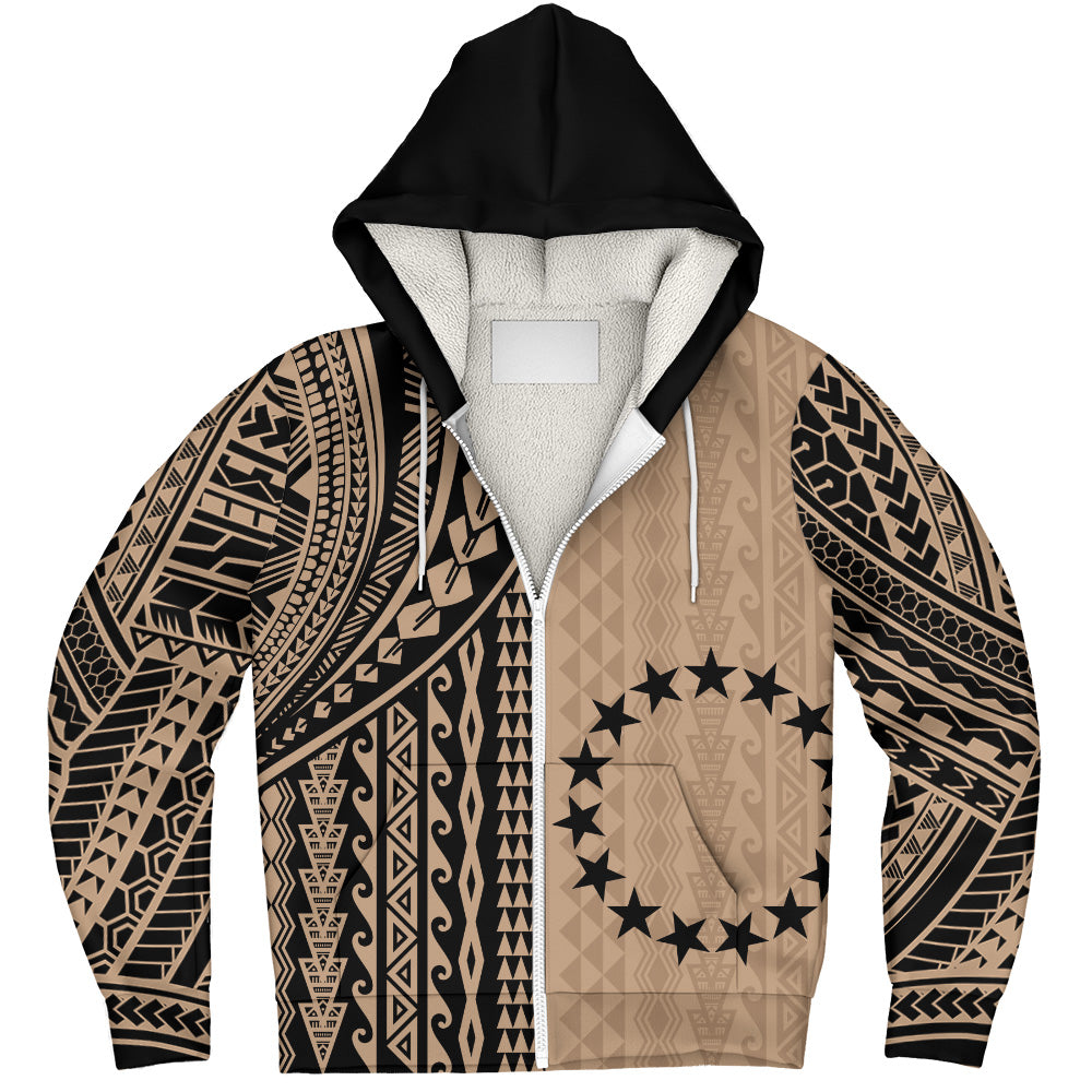 Cook Islands Sherpa Hoodie Polynesian Tattoo