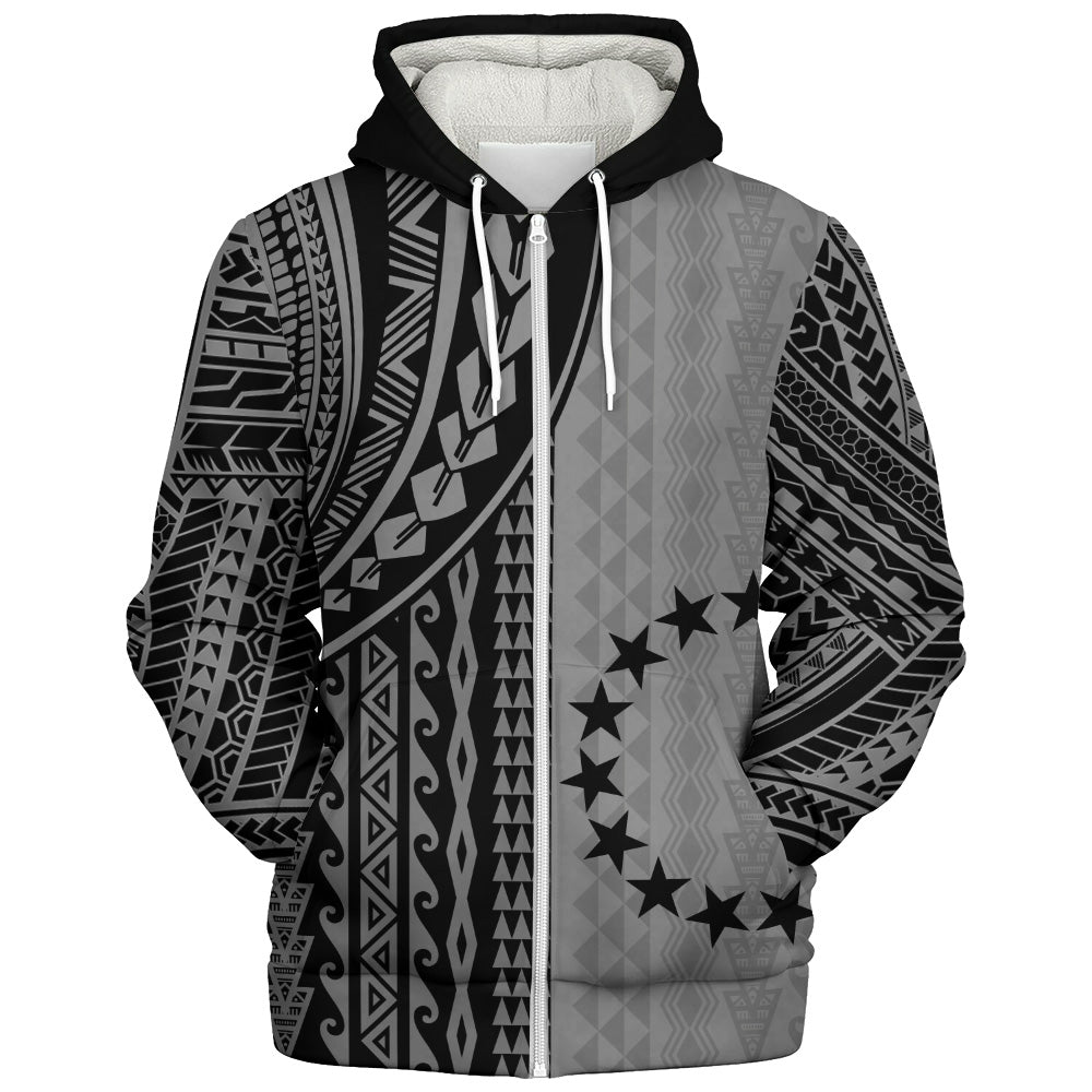 Cook Islands Sherpa Hoodie Polynesian Tattoo