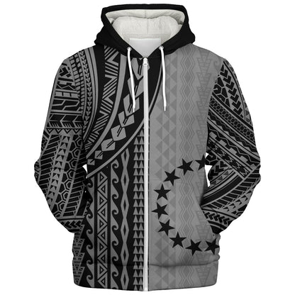 Cook Islands Sherpa Hoodie Polynesian Tattoo
