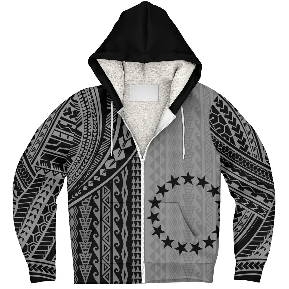Cook Islands Sherpa Hoodie Polynesian Tattoo