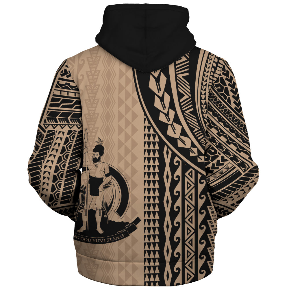 Vanuatu Sherpa Hoodie Polynesian Tattoo