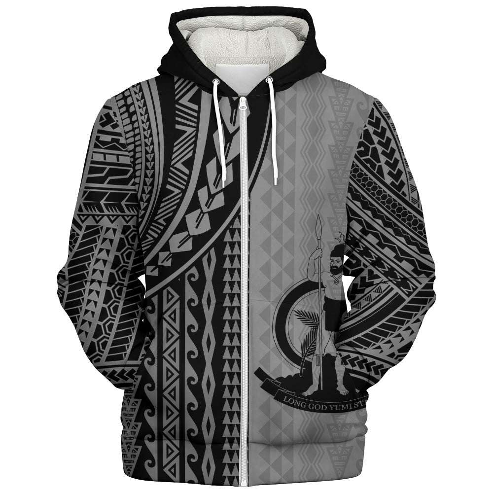 Vanuatu Sherpa Hoodie Polynesian Tattoo
