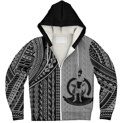 Vanuatu Sherpa Hoodie Polynesian Tattoo