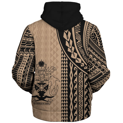 Solomon Islands Sherpa Hoodie Polynesian Tattoo