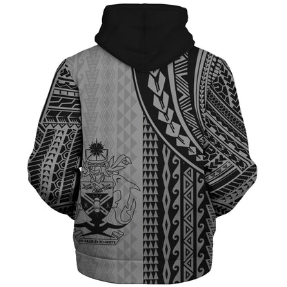 Solomon Islands Sherpa Hoodie Polynesian Tattoo