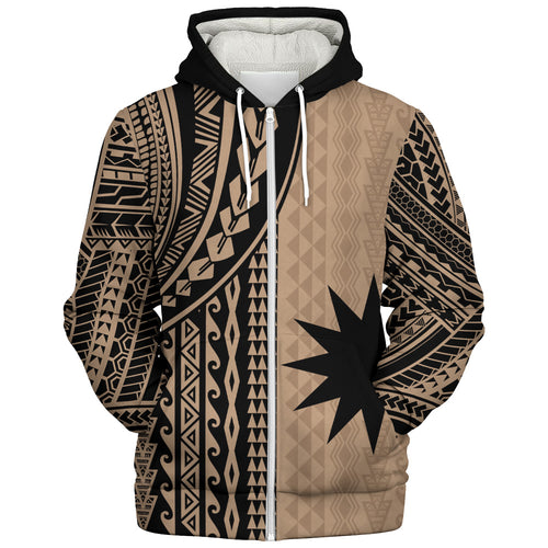 Nauru Sherpa Hoodie Polynesian Tattoo
