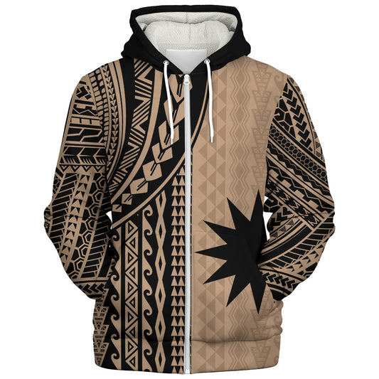 Nauru Sherpa Hoodie Polynesian Tattoo