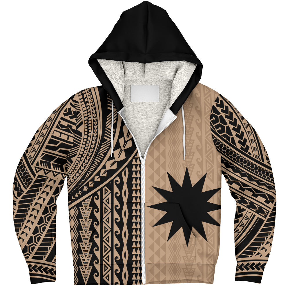 Nauru Sherpa Hoodie Polynesian Tattoo